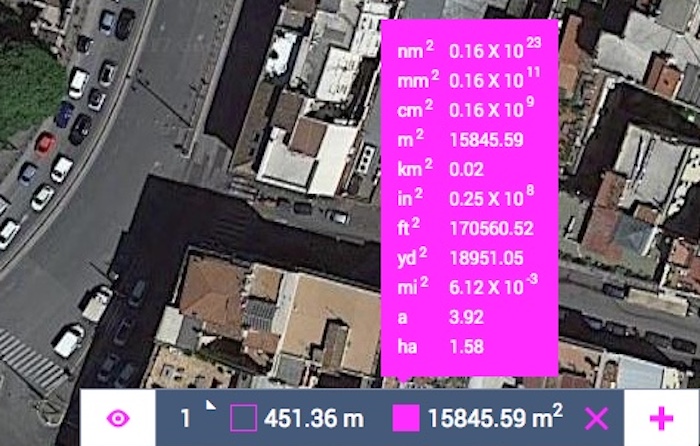 Area of the Colosseum in both metric and imperial systems using Land Area Calculator