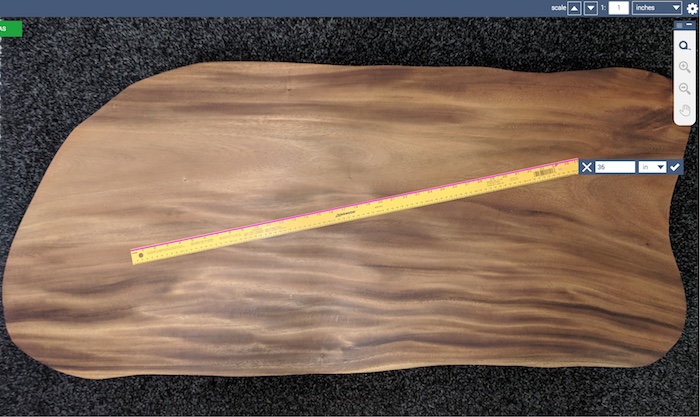 Set the drawing scale of the area