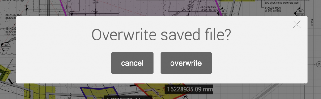 Overwrite saved area calculator files instead of creating a new file.