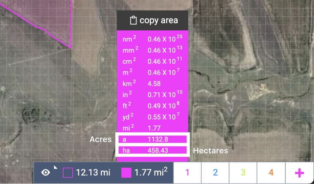 Find the Acreage of Multiple Irregular Plots of Land.